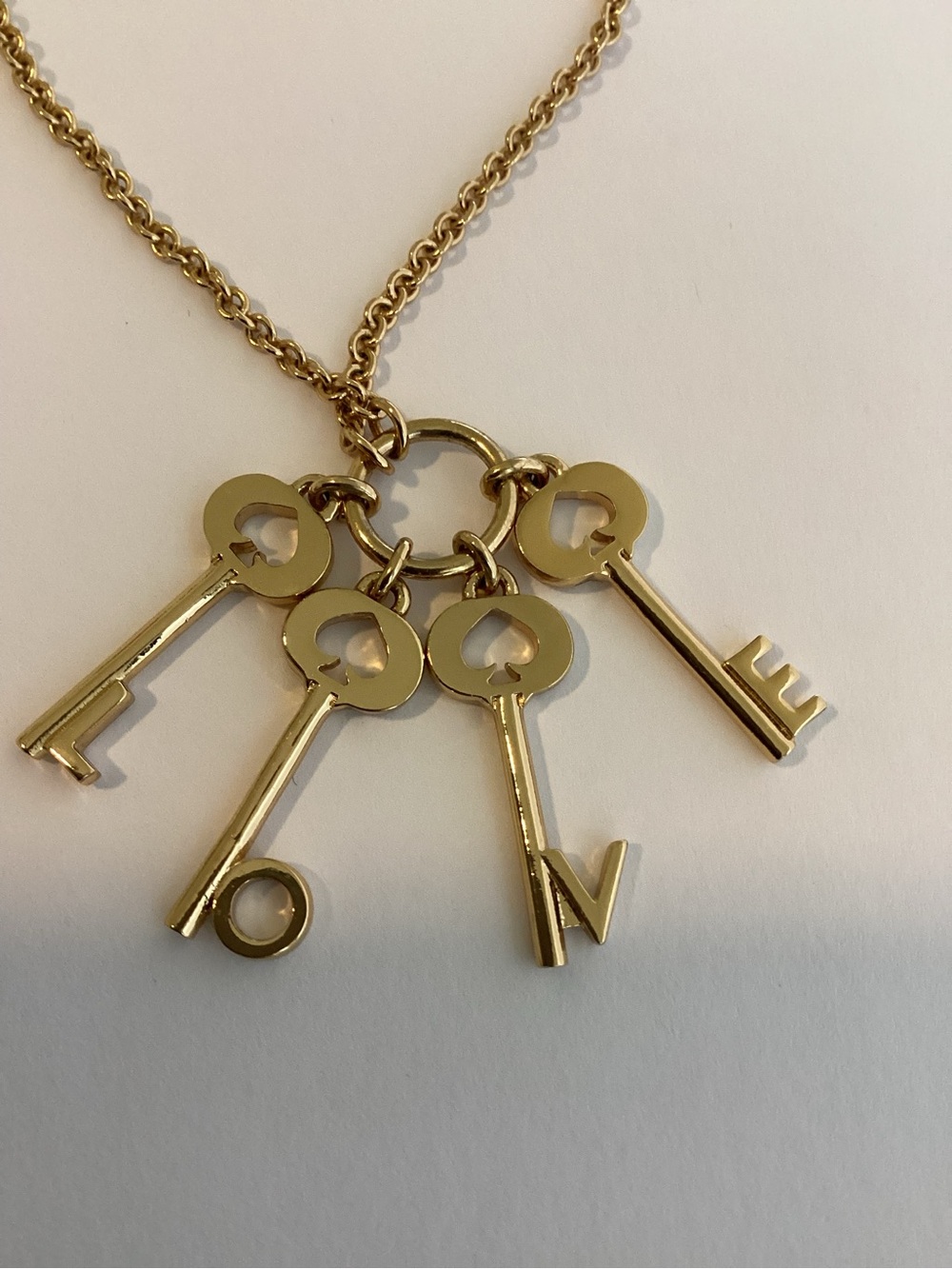 Kate Spade New York LOVE Key Pendant Necklace Rare Archived Dust Bag - Picture 6 of 12